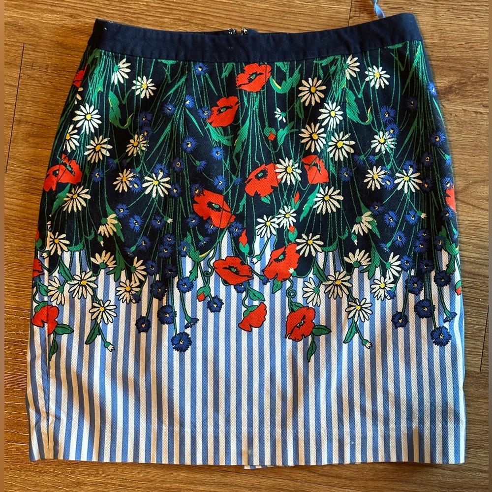Anthropologie Floral Striped Women's Skirt